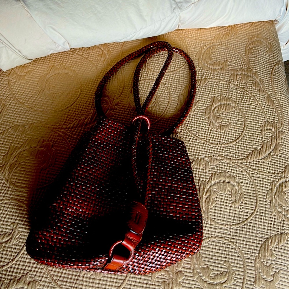 Talbots leather purse.  Convertible satchel or backpack style